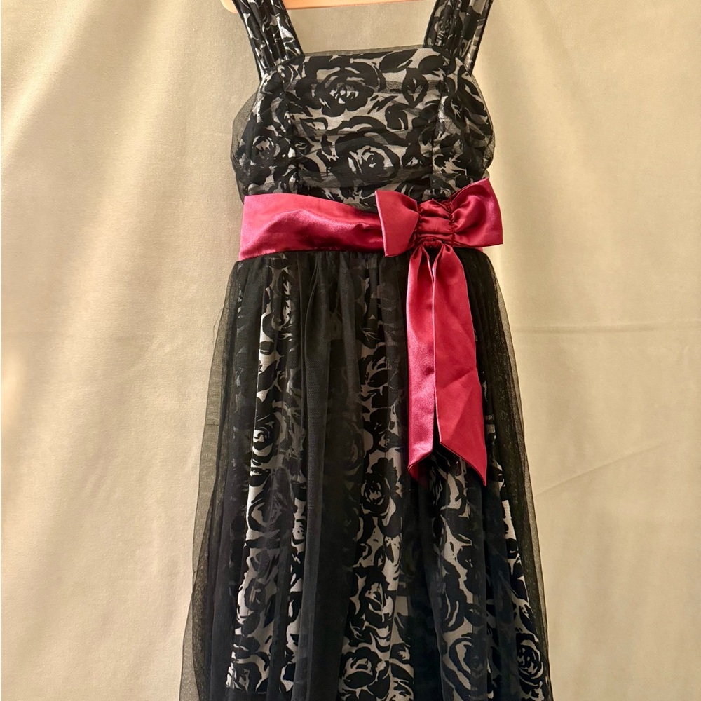 Candie's Black and Pink Floral Kids Dress